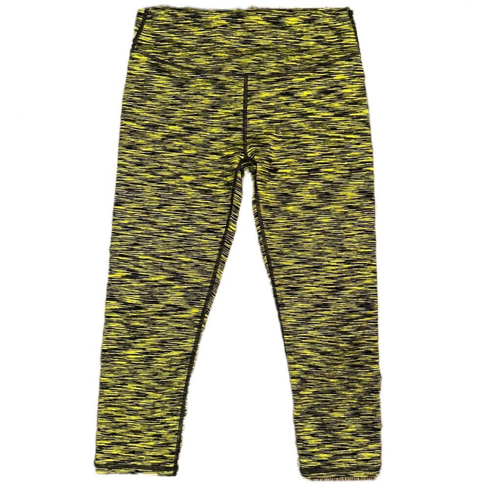 Fabletics Define PowerHold Mid-Rise Capri Neon Stripe Size Small - Picture 6 of 10